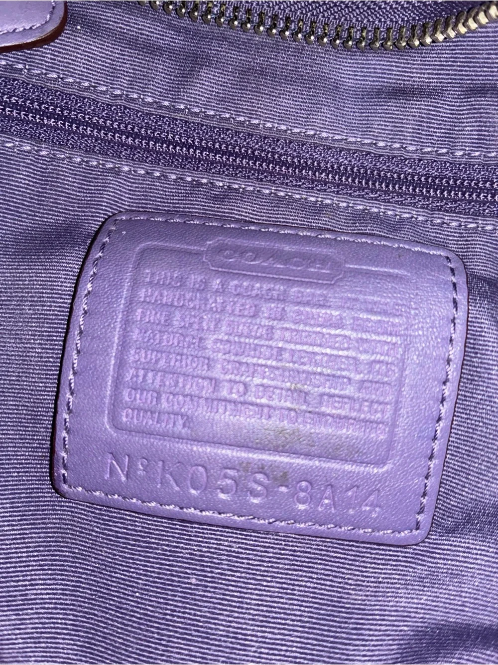 Coach Vintage Y2K Suede Leather Shoulder Bag, Purple, 8A14